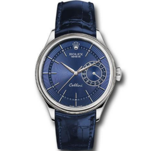 Cellini Date met blauwe wijzerplaat, 39 mm