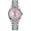 Lady-Datejust Roze Diamant Wijzerplaat Jubilee Armband Horloge 28 mm