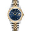 Datejust in goud en staal met blauwe wijzerplaat, 36 mm