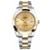 Datejust 18k Geelgoud Gebogen Lunette 41 mm
