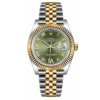Datejust met olijfgroene wijzerplaat, 36 mm