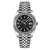 Datejust met zwarte wijzerplaat en Jubilee-band, 36 mm